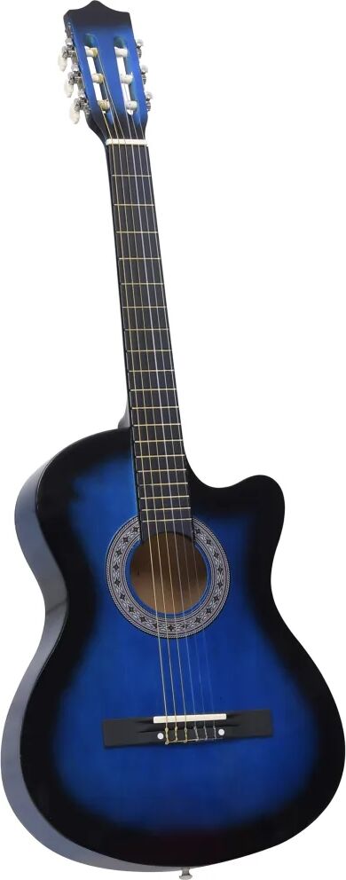 vidaXL Gitaar cutaway met 6 snaren western akoestisch 38" getint blauw