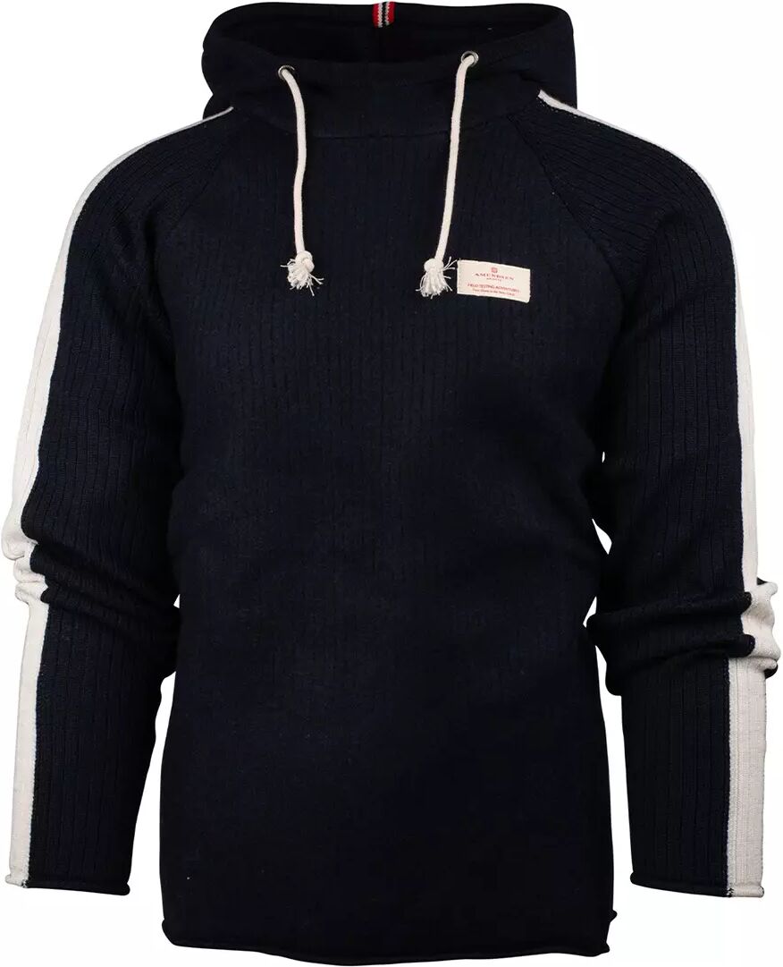 Amundsen Boiled Hoodie Stripes - Genser - Faded Navy - M