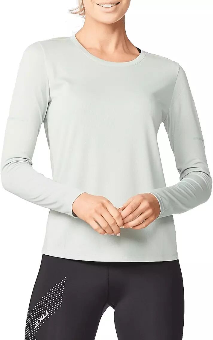 2XU Aero L/S Wmn - Trøye - Mineral/Mineral Reflective - L