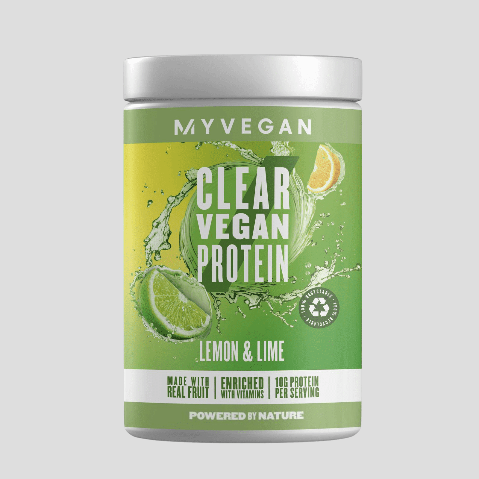 Myvegan Klar vegansk protein - 20servings - Sitron & Lime