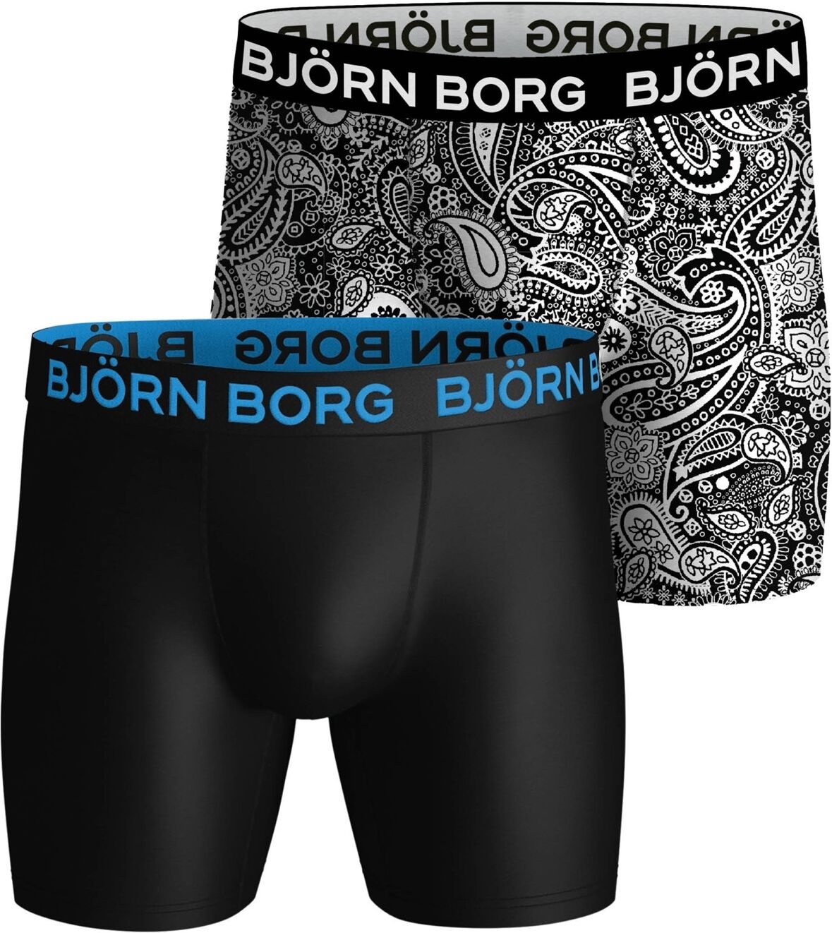 Björn Borg Multi Performance Shorts Black/Print 2-Pack XL