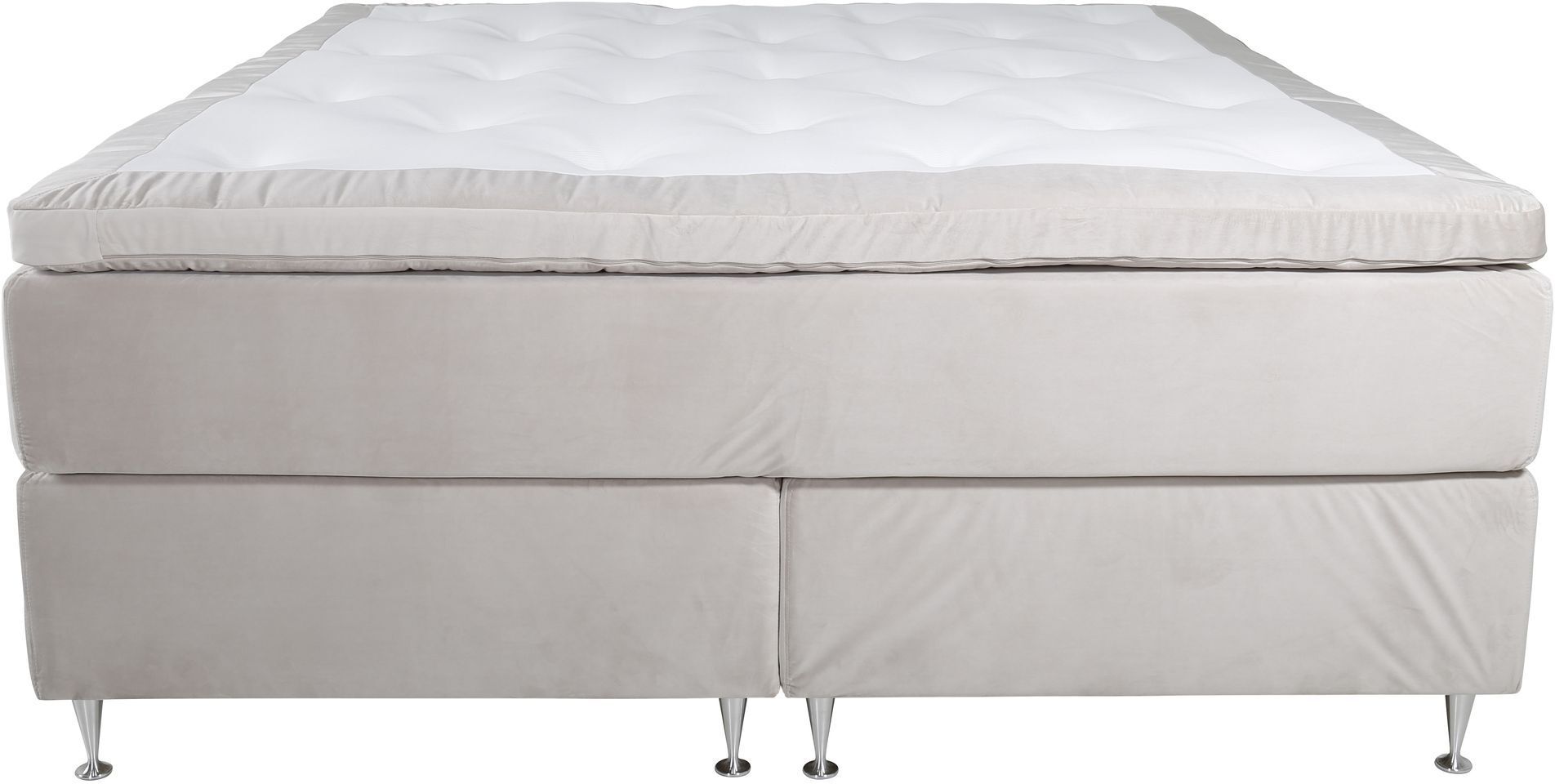 Venture Design Älvdalen 7-zoner Kontinentalseng Fast/Fast, Beige Velour, 180x200   Unoliving