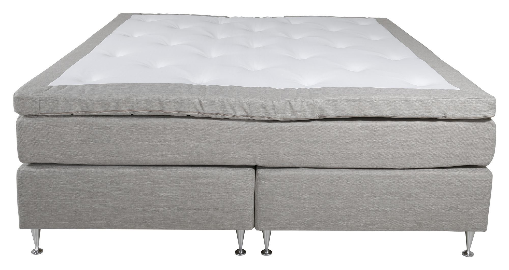 Venture Design Rättvik 5-zoners Kontinentalseng Fast/Fast, Beige stoff, 160x200   Unoliving