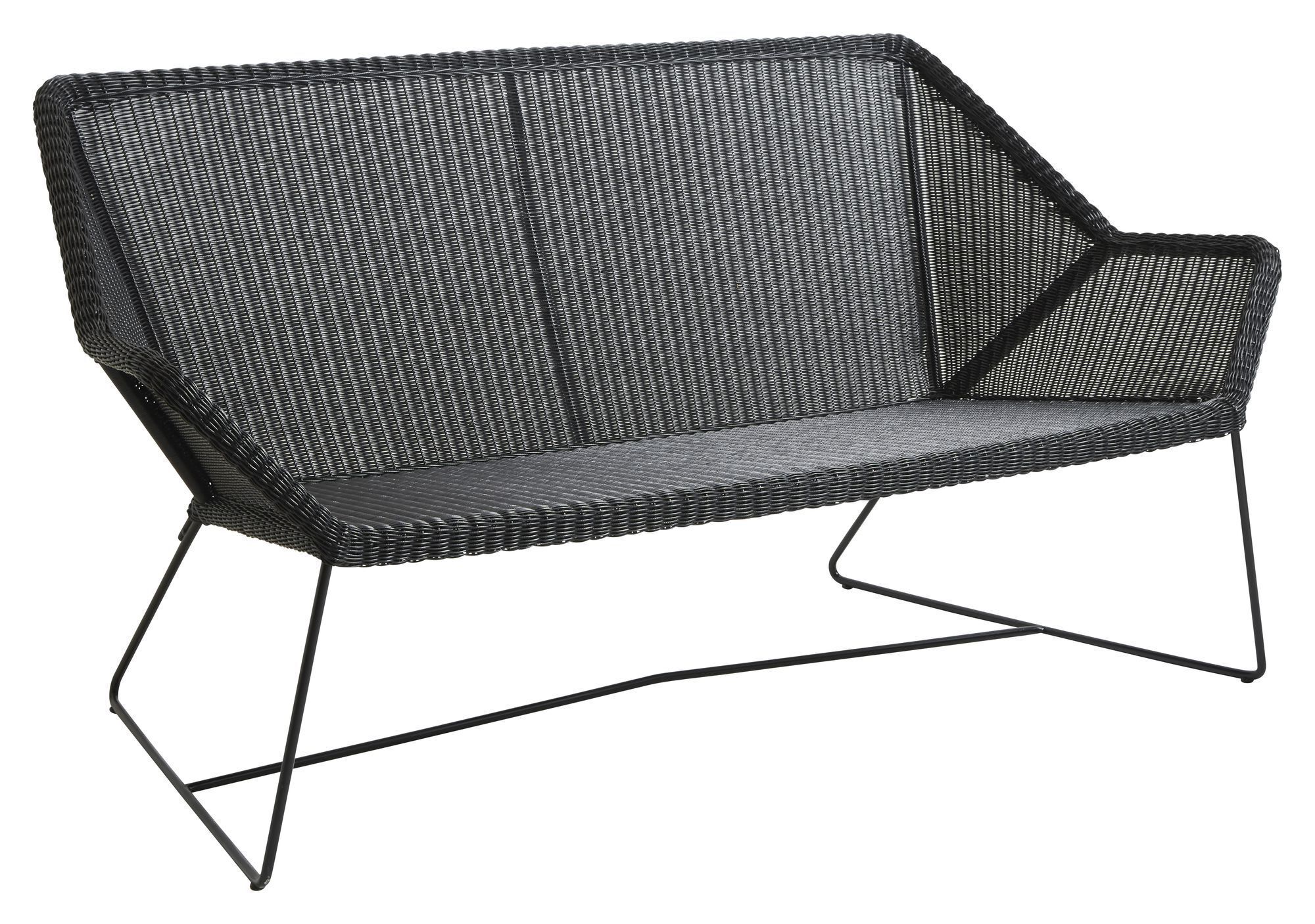 Cane-line Breeze 2-pers. loungesofa, Sort   Unoliving