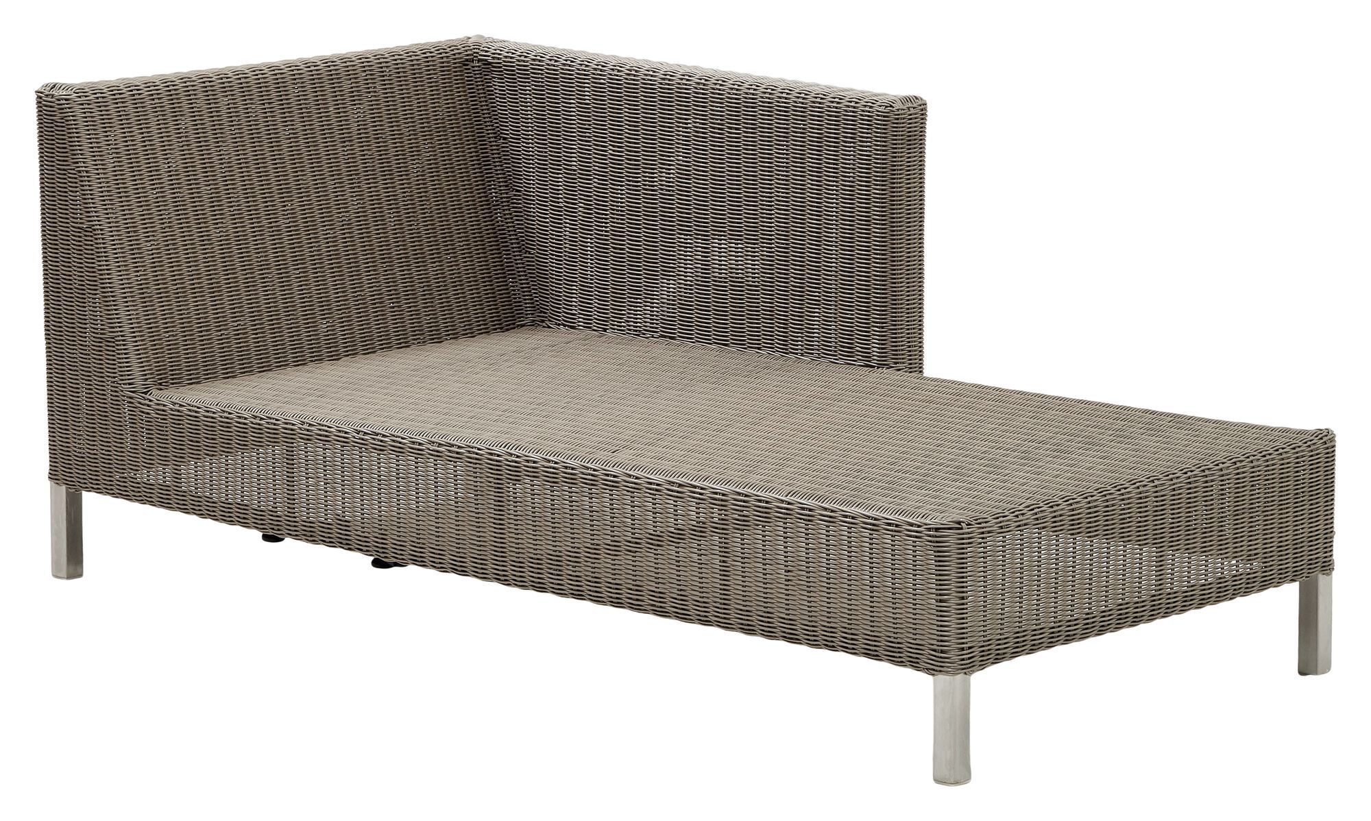 Cane-line Connect sjeselongmodul høyre, Taupe   Unoliving