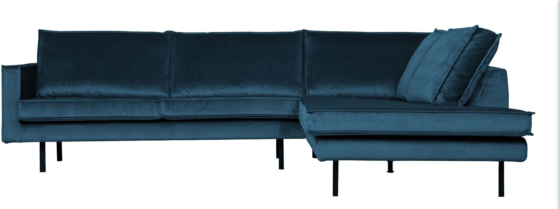 BePureHome Rodeo Sofa m/høyrevendt sjese - Blå Velur   Unoliving