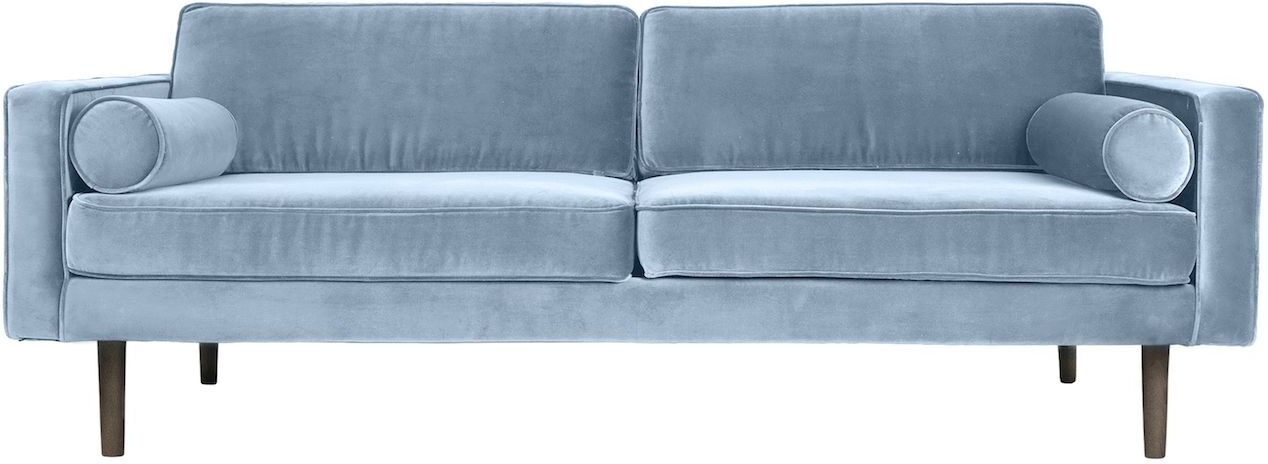 Broste Copenhagen Wind 3-seter Sofa - Pastell Blå Velur   Unoliving