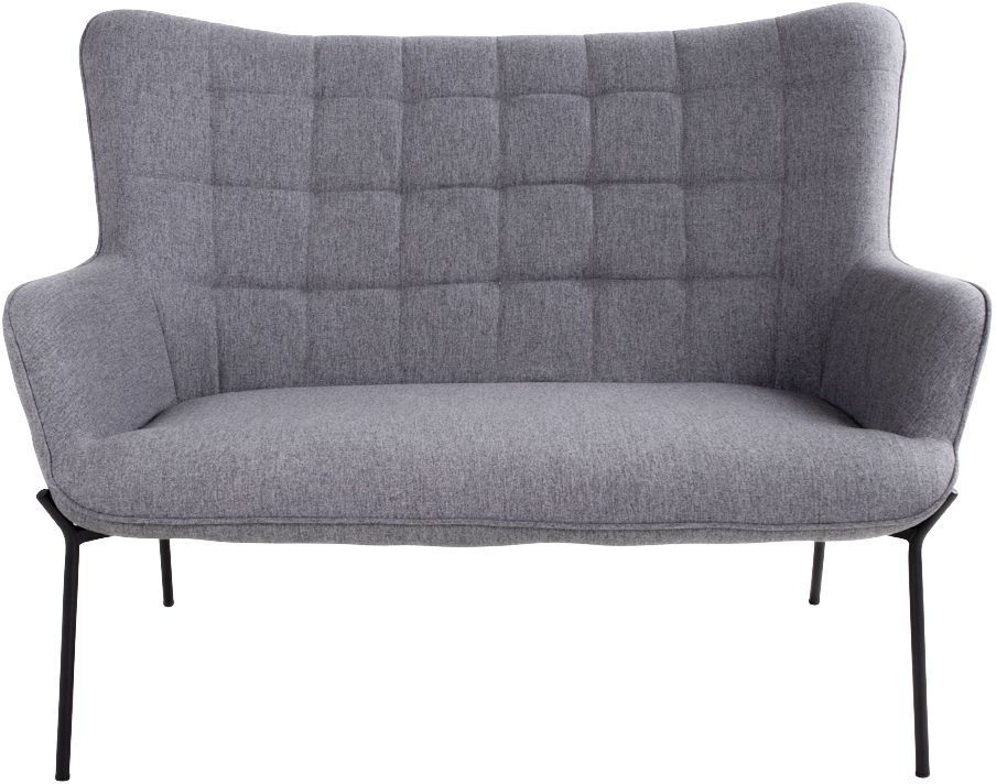 House Nordic glassgow 2-seter Sofa i grå med sorte ben   Unoliving