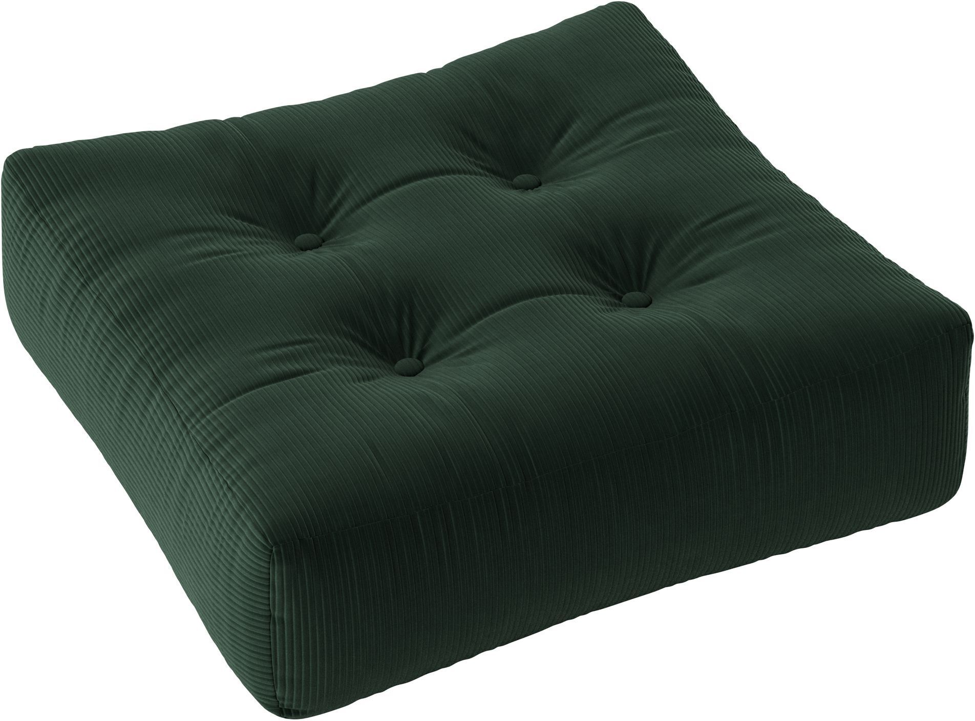 Karup Design More Puff - Seaweed Green Fløyel, 70x70   Unoliving