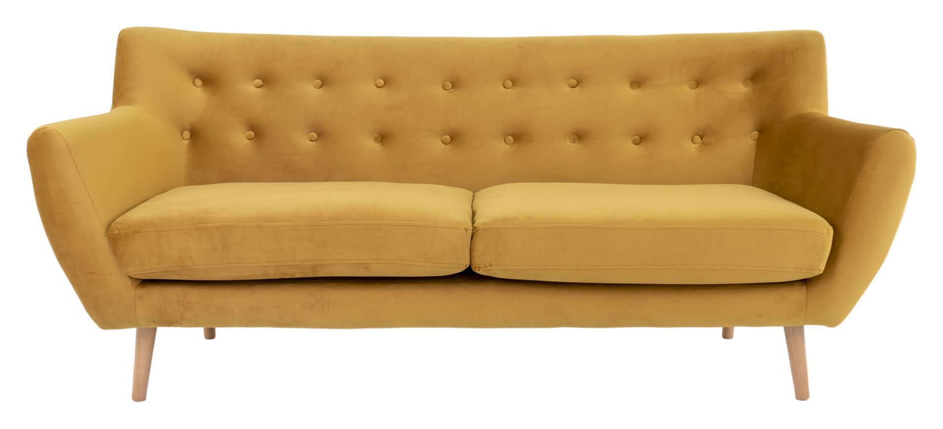 House Nordic Monte 3-pers, Sofa - Sennepsgul Velour   Unoliving