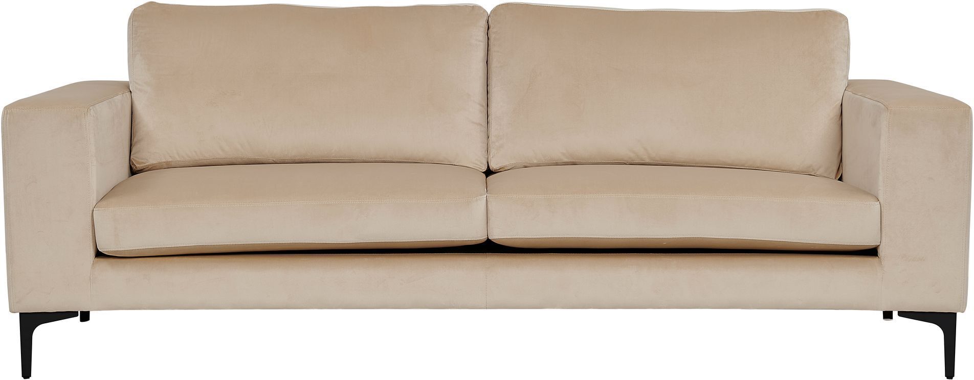 Venture Design Bolero 3-pers. Sofa, Beige Velour m. Svarte ben   Unoliving