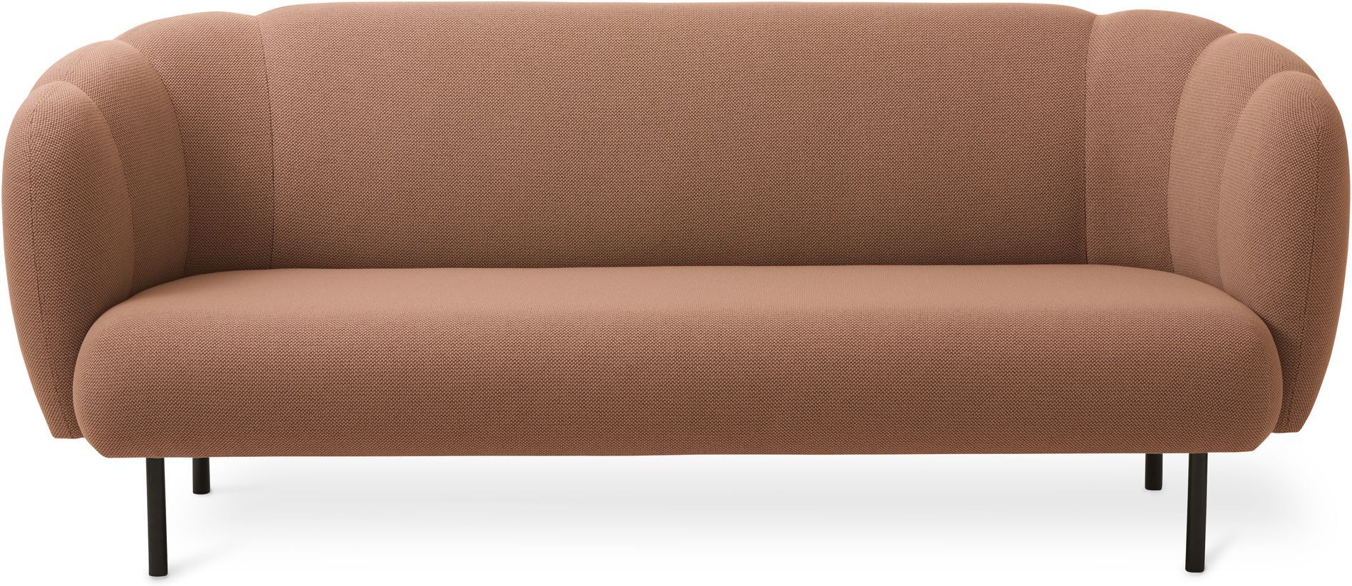 Warm Nordic CAPE stitch 3-pers. Sofa, Peach   Unoliving