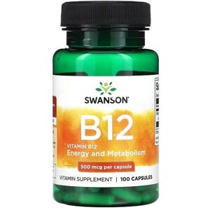Swanson Vitamin B12 - 500mcg, 100 Kapsler - Vitamintilskudd Swanson Vitamin B12 - 500mcg, 100 Kapsler - Vitamintilskudd