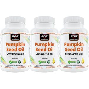 DNS 3-Pack Pumpkin Seed Oil (Gresskarfrøolje) - 3 X 90 Kapsler DNS 3-Pack Pumpkin Seed Oil (Gresskarfrøolje) - 3 X 90 Kapsler