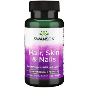 Swanson Hår, Hud og Negler 60 Tabletter - Vitaminer og Kosttilskudd Swanson Hår, Hud og Negler 60 Tabletter - Vitaminer og Kosttilskudd