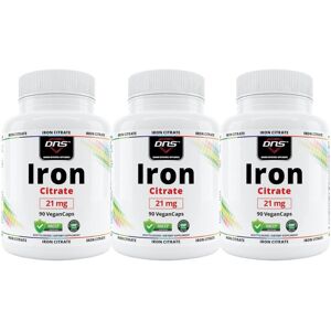 DNS 3-Pack Iron Citrate 21mg Jern - 3 X 90 Kapsler DNS 3-Pack Iron Citrate 21mg Jern - 3 X 90 Kapsler