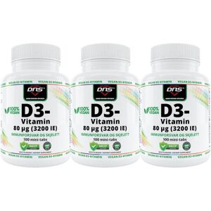 DNS 3-Pack Vegansk Vitamin D3 - 3 X 100 Tabletter DNS 3-Pack Vegansk Vitamin D3 - 3 X 100 Tabletter