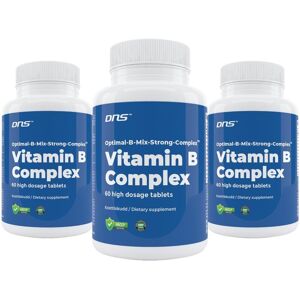 DNS 3-Pack Vitamin B-Complex Høyt Dosert - 3 X 60 Tabletter DNS 3-Pack Vitamin B-Complex Høyt Dosert - 3 X 60 Tabletter