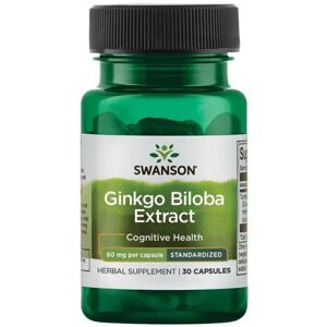 Swanson Ginkgo Biloba Ekstrakt 60mg - Støtter Hukommelse & Sirkulasjon Swanson Ginkgo Biloba Ekstrakt 60mg - Støtter Hukommelse & Sirkulasjon