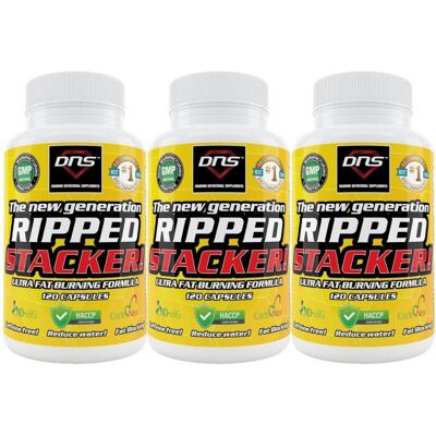 DNS 3-Pack Ripped Stacker! Ultra Fatburning Formula - 3 X 120 Kapsler DNS 3-Pack Ripped Stacker! Ultra Fatburning Formula - 3 X 120 Kapsler