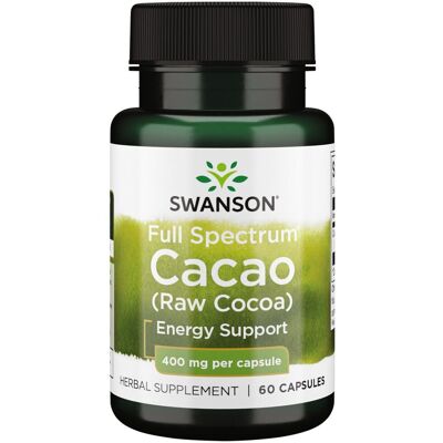 Swanson Full Spectrum Cacao - 400mg Kapsler - Energiboost Swanson Full Spectrum Cacao - 400mg Kapsler - Energiboost