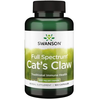 Swanson Full Spectrum Kat's Claw 500mg - Støtter immunforsvaret og fordøyelsen Swanson Full Spectrum Kat's Claw 500mg - Støtter immunforsvaret og fordøyelsen