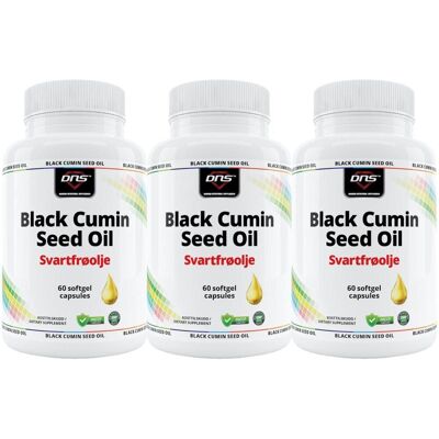 DNS 3-Pack Black Cumin Seed Oil - Svartfrøolje - 3 X 60 Kapsler DNS 3-Pack Black Cumin Seed Oil - Svartfrøolje - 3 X 60 Kapsler