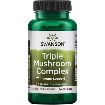 Swanson Maitake Reishi Shiitake Soppkompleks - Støtter immunforsvaret og hjertet Swanson Maitake Reishi Shiitake Soppkompleks - Støtter immunforsvaret og hjertet