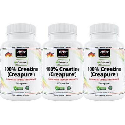 DNS 3-Pack 100% Creapure® Creatine - 3 X 120 Kapsler DNS 3-Pack 100% Creapure® Creatine - 3 X 120 Kapsler