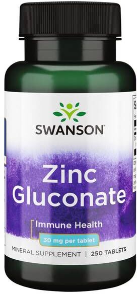 Swanson Zinc Gluconate 30 Mg - 250 Tabs