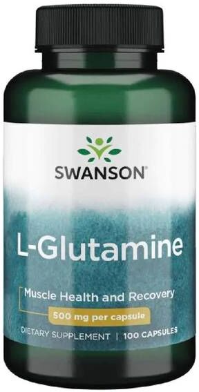 Swanson L-Glutamin - 100 Kapsler