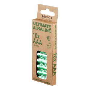 Deltaco Ultimate Alkaline Batterier - 10-pakning AAA