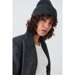 Gina Tricot - Hairy rib hat - Luer - Grey - ONESIZE - Female  Female Grey