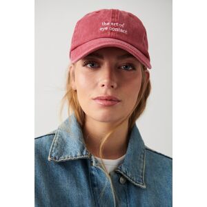 Gina Tricot - Washed cotton cap - caps - Red - ONESIZE - Female  Female Red