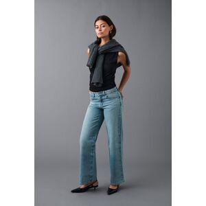 Gina Tricot - Low wide jeans - low waist jeans - Blue - 38 - Female  Female Blue