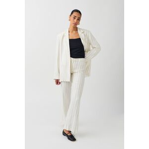 Gina Tricot - Texture stripe trousers - Dressbukser - White - 42 - Female  Female White