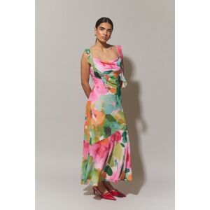 Gina Tricot - Frill maxi dress - maxikjoler - Pink - 36 - Female  Female Pink