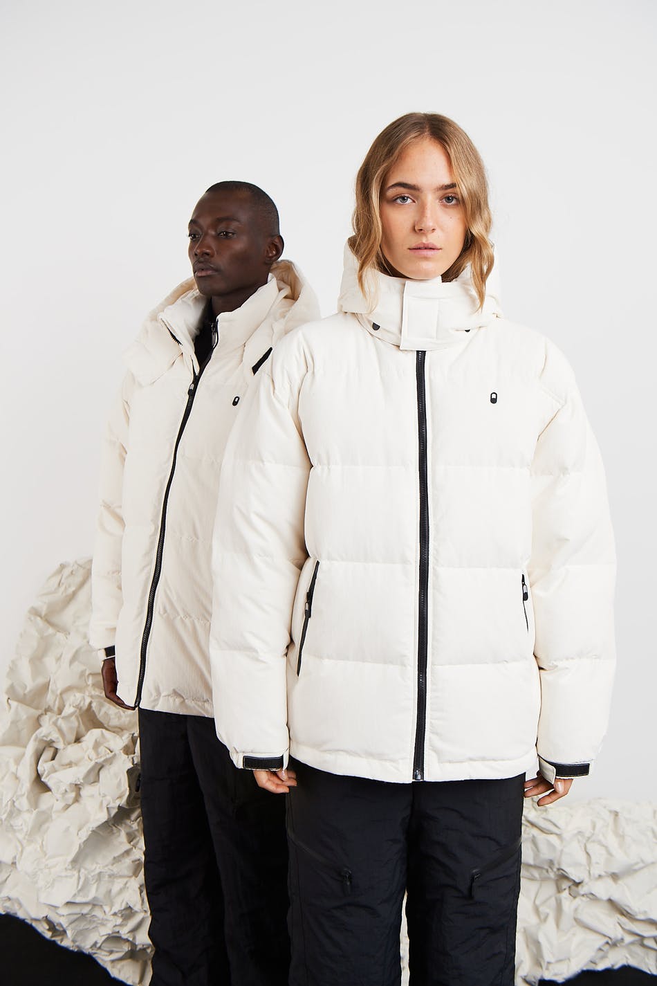 Gina Tricot LAB re down jacket L  Snow white