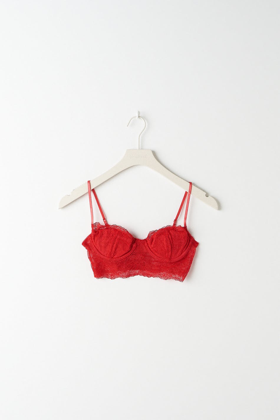 Gina Tricot Lina lace bralette XL  True red (3739)