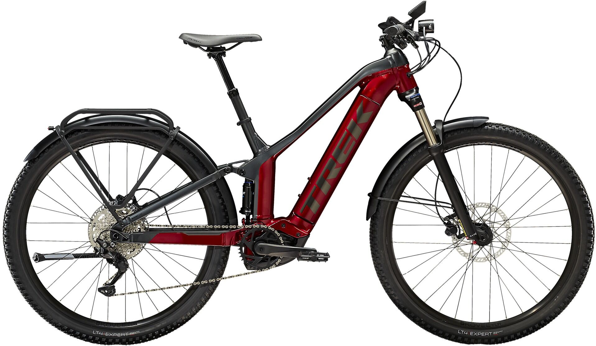 Trek Powerfly FS4 EQ, elsykkel 2022 Crimson/Lithium Grey S (27.5" hjul) 2022