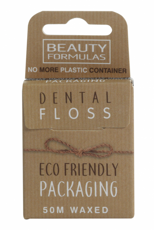 Beauty Formulas Eco Friendly Packaging Waxed Floss 50 m Tanntråd