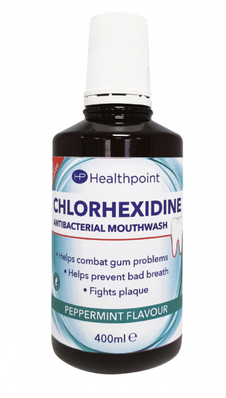 Healthpoint Antibacterial Mouthwash With Chlorhexidine 400 ml Munnskyll