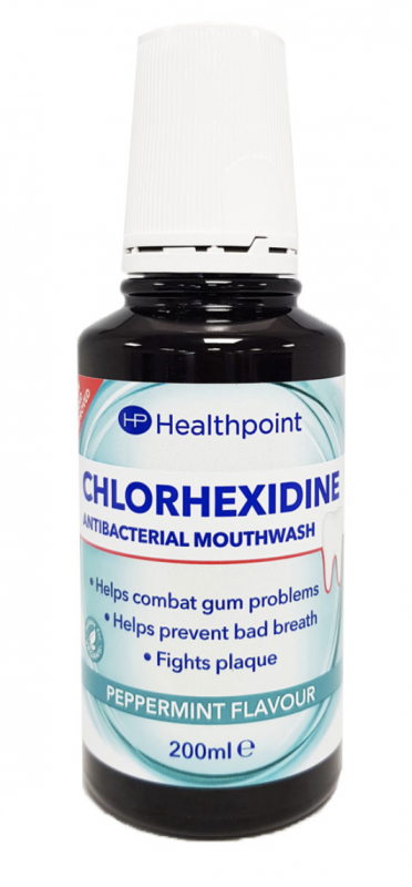 Healthpoint Antibacterial Mouthwash With Chlorhexidine 200 ml Munnskyll