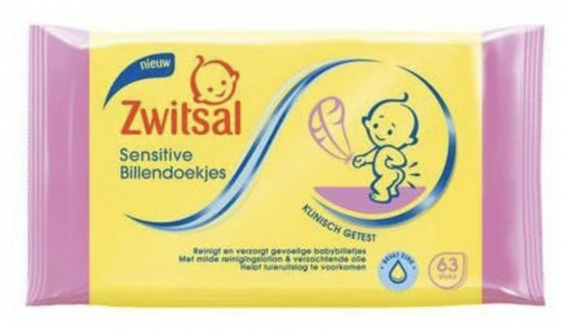 Zwitsal Baby Lotion Wipes Sensitive 65 stk Våtservietter