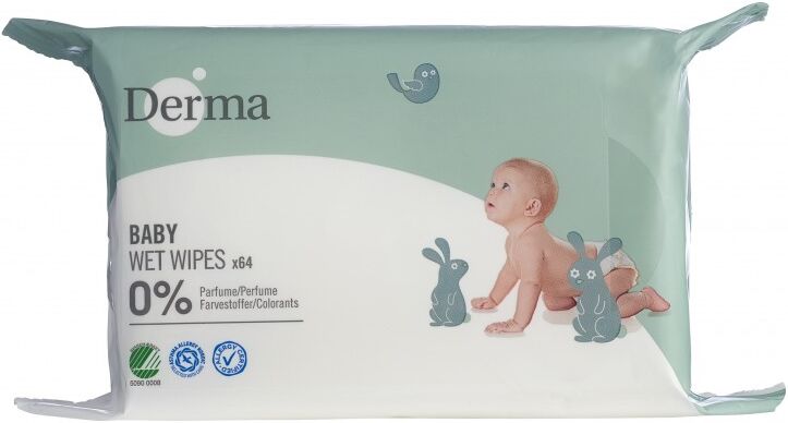 Derma Baby Wet Wipes 64 stk Våtservietter