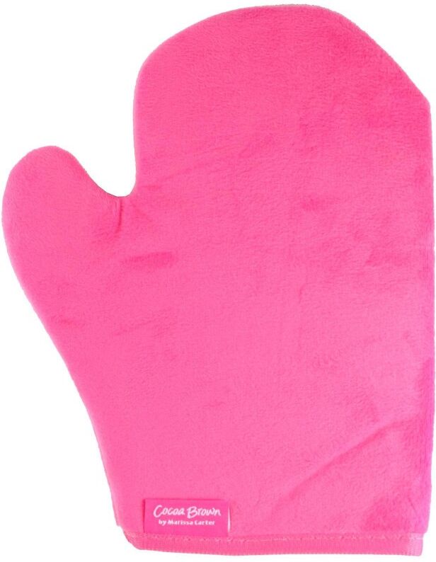 Cocoa Brown Velvet Tanning Thumb Mitt Pink 1 stk Selvbruning