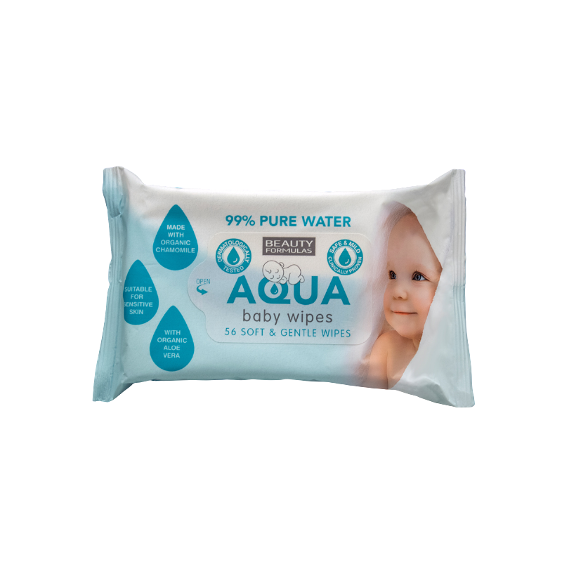 Beauty Formulas Baby Aqua Wipes 56 stk Våtservietter