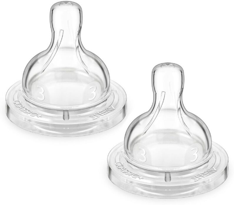 Philips Anti-colic Teat Medium Flow 3 3 m+ 2 stk Baby Tilbehør