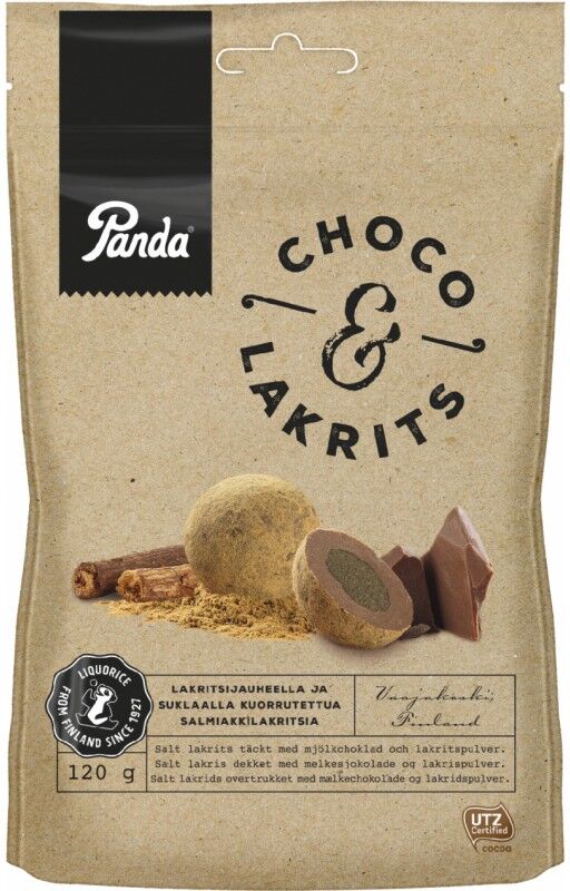 Panda Choco Lakrits 120 g Drops