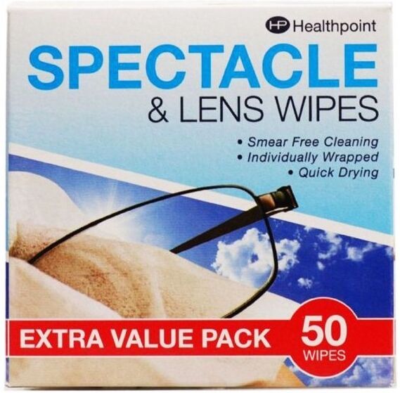 Healthpoint Spectacle & Lens Wipes 50 stk Rengjøringsservietter